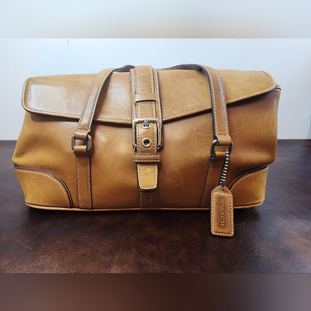 !COACH Vintage RARE Tan Leather Satchel/handbag